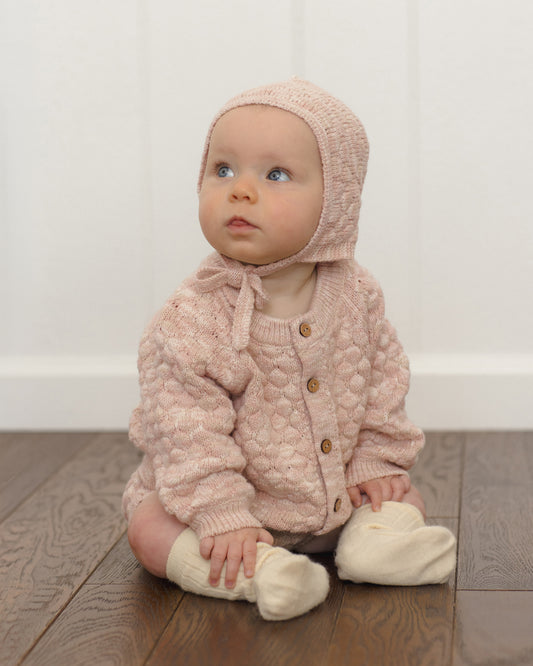 bubble knit cardigan