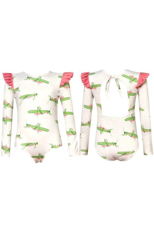 Girls Wings Longsleeve Swimsuit | 2-6