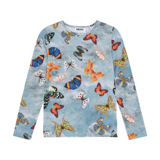 Girls Rose Long-Sleeve Tee - Butterfly