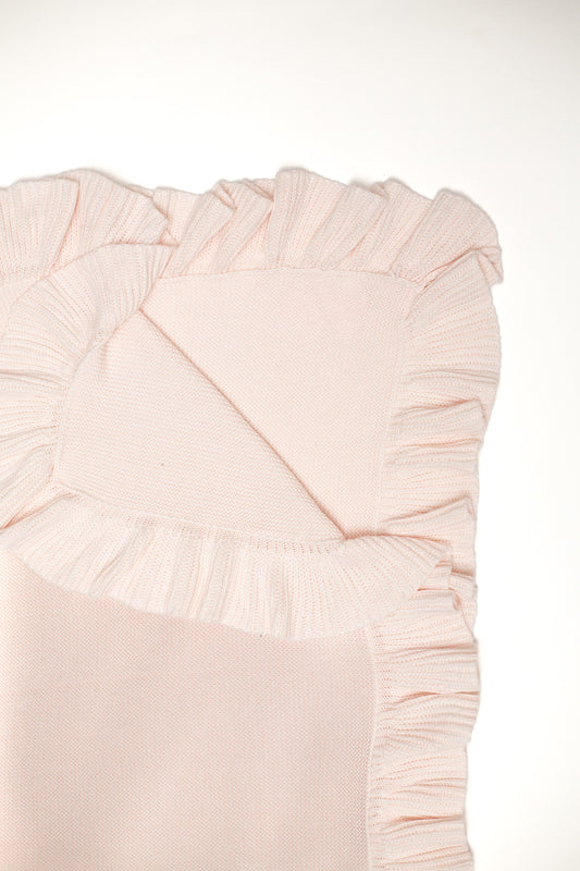 ruffle knit blanket