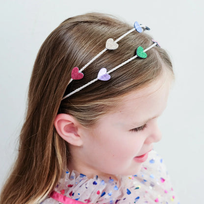 jazzy teeny heart double Alice headband