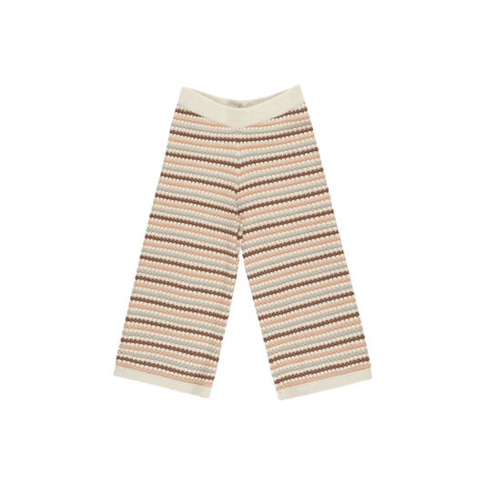 Girls Knit Honeycomb Stripe Wide Leg Pant | 7-16