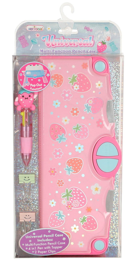 Multi-Function  Strawberry Pencil Case