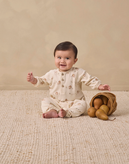 henley bubble jumpsuit