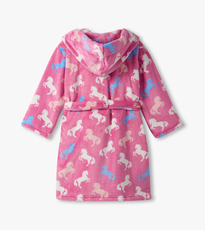 beautiful horses fuzzy fleece robe