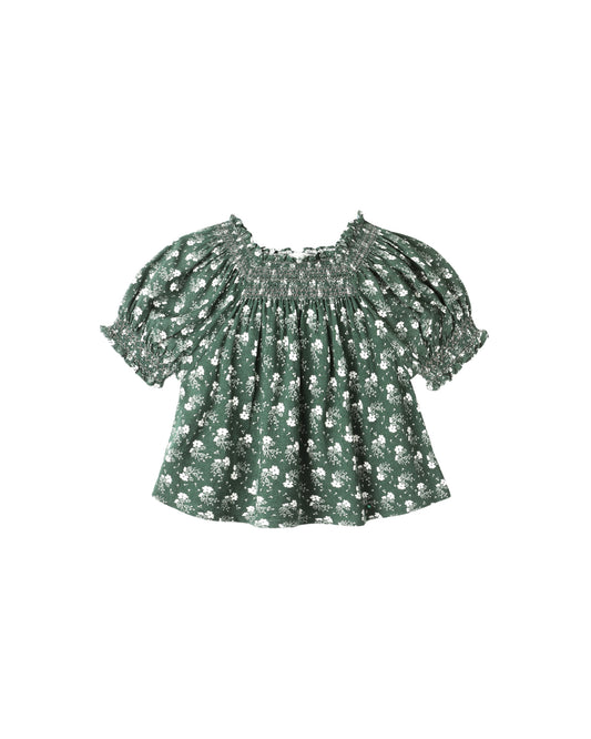 green ditsy ada blouse
