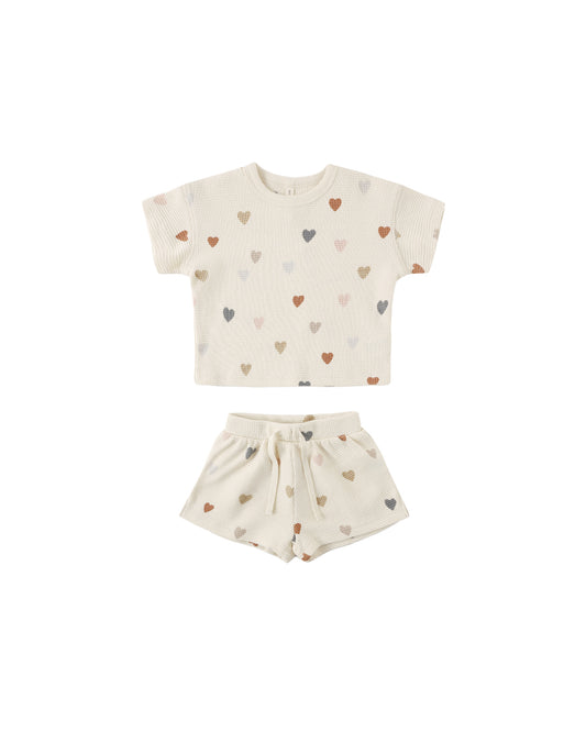 Waffle Tee+ Short Set