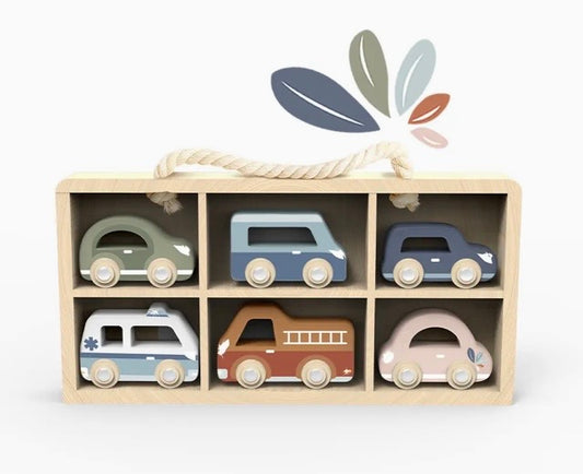 car display case w/ 6 vehicles