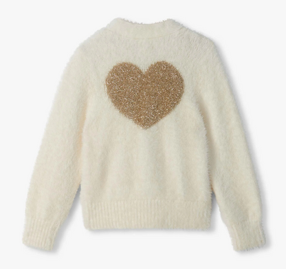 fuzzy cardigan