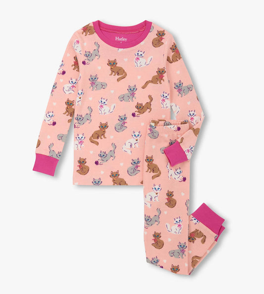 little kitties cotton pajama set
