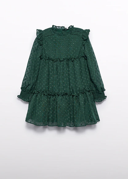 Girls Plumeti Jacquard Dress | 2-6