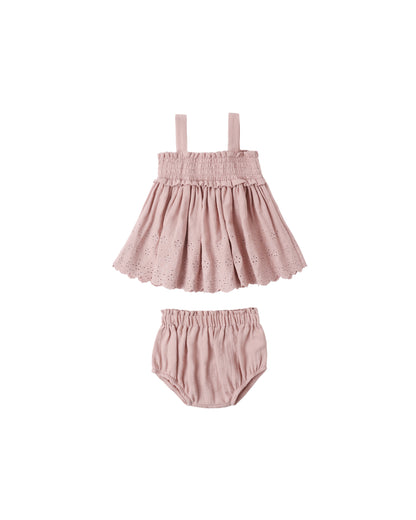 Mae Smocked Top Bloomer Set