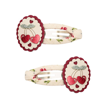 Scalloped Framed Cherries Clips