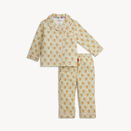 RF l/s long pant pj w/ pipping