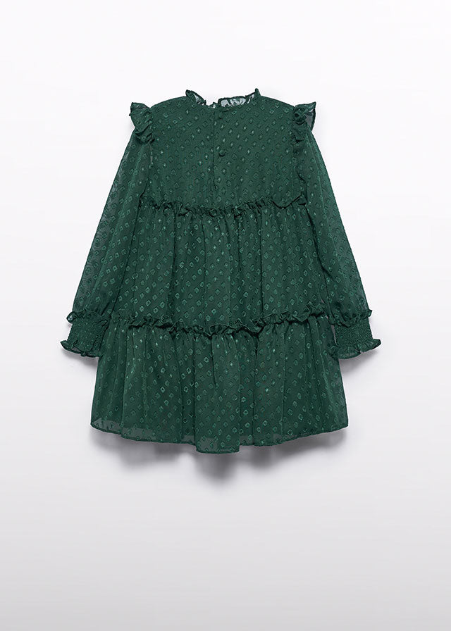 Girls Plumeti Jacquard Dress | 2-6