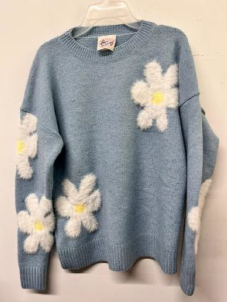 Fuzzy Daisy Sweater